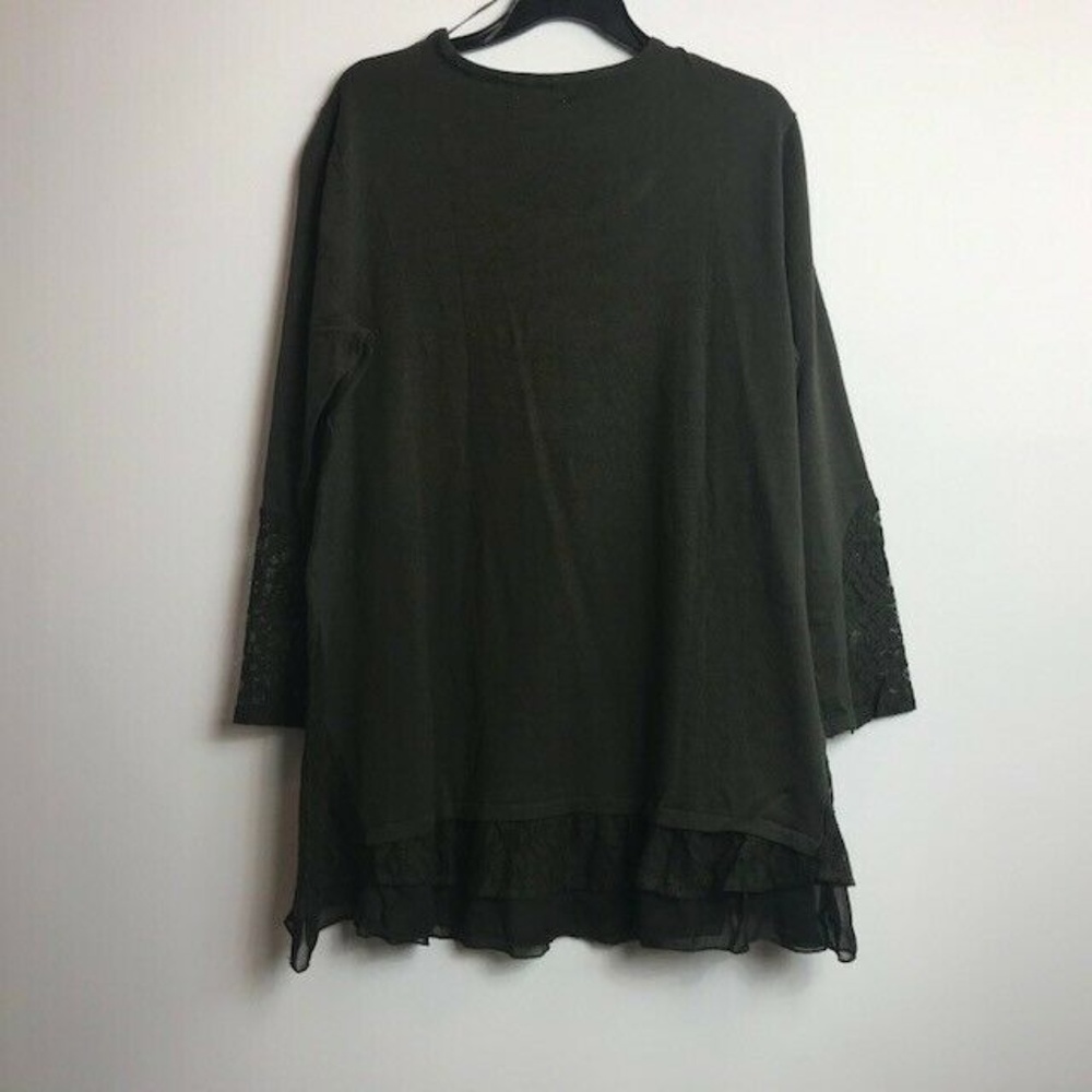 Style & Co Womens Plus 1X Evening Olive Green Long - Picture 4 of 5